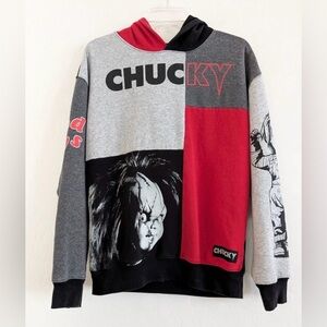 Chucky Childs Play Mens Large Hoodie Seed of Chucky Horror Graphic Pullover XL